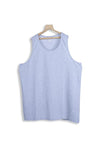 Classic Cotton lycra Sleeveless Regular Fit Tank Top, Racer Back Tees - Light Blue