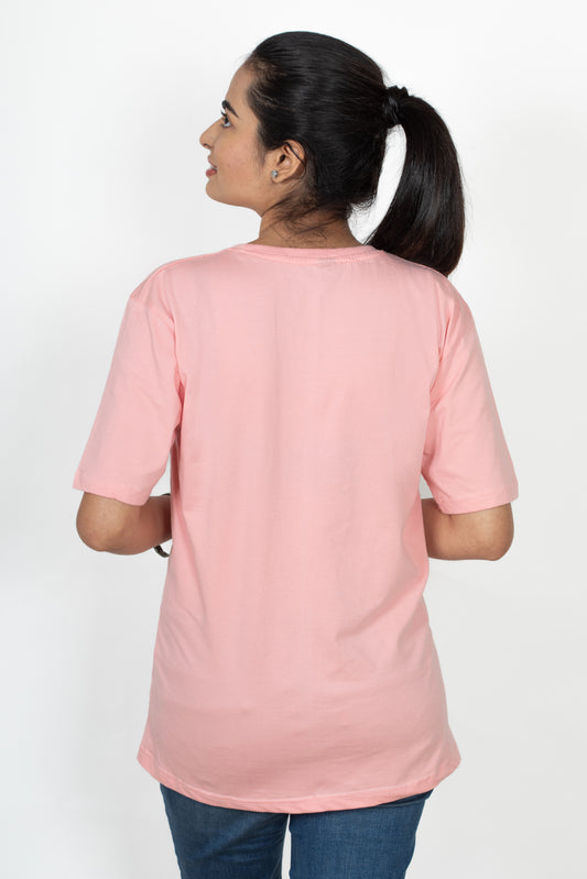 100% Cotton Round Neck T-Shirt – Short Sleeve - Pink