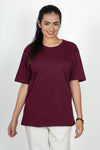 100% Cotton Round Neck T-Shirt – Short Sleeve - Maroon