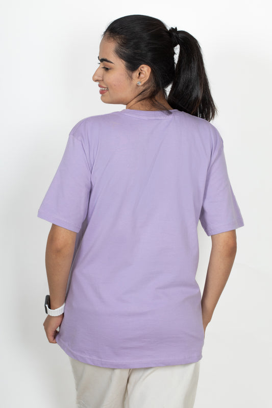 100% Cotton Round Neck T-Shirt – Short Sleeve - Lavender