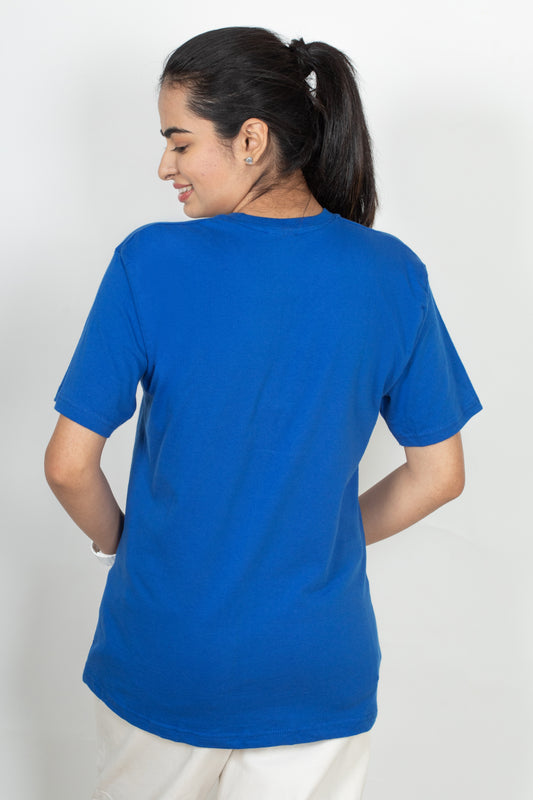 100% Cotton Round Neck T-Shirt – Short Sleeve - RoyalBlue