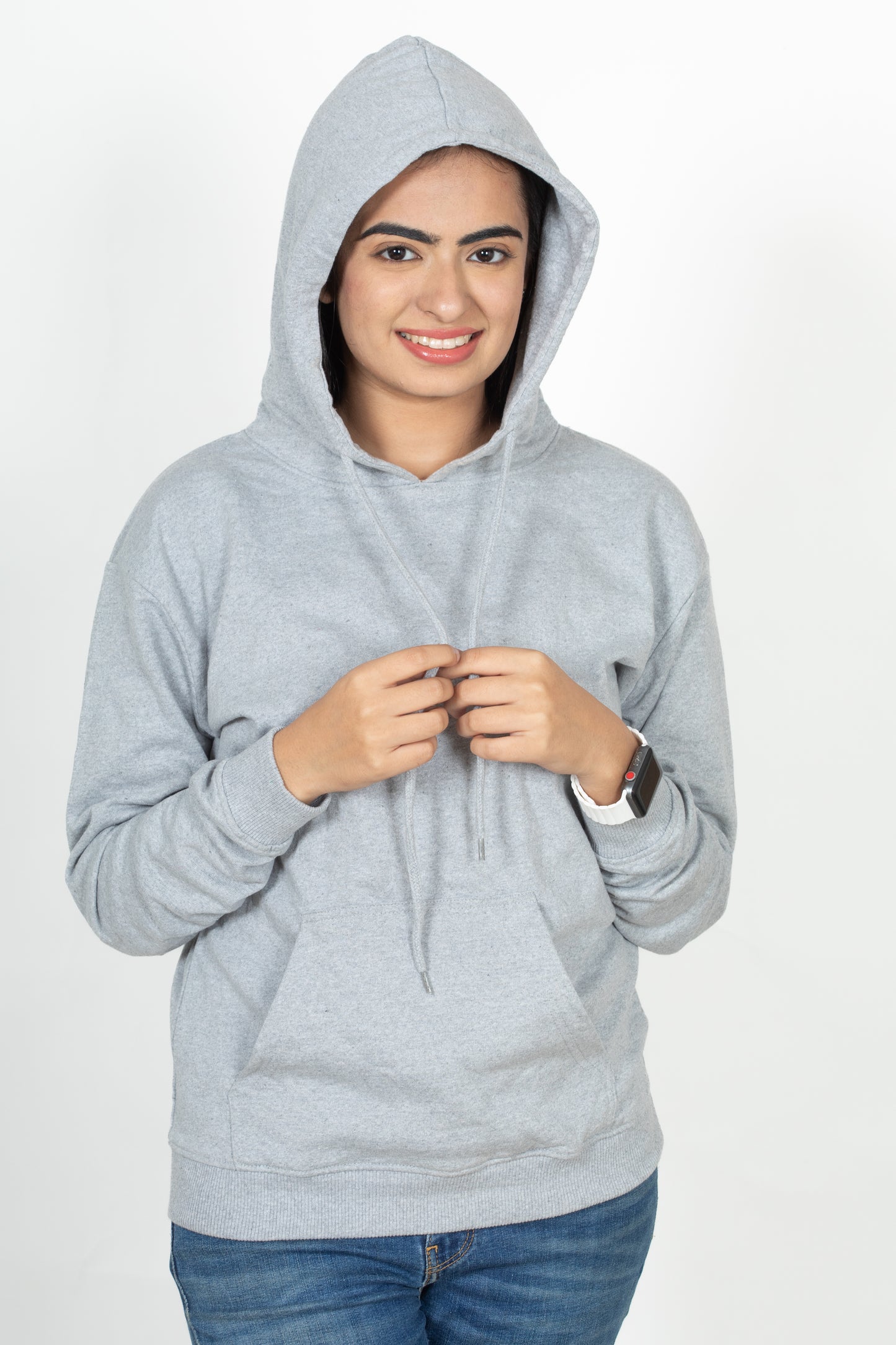 Women's Cotton Hoodie, Full Sleeve Regular Fit T-Shirt, 100% Cotton Hooded Neck