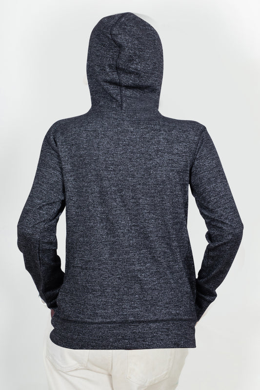 Printed Cotton Hoodie - Full Sleeve Regular Fit Tee - 100% Cotton Hooded Neck Top - Charcoal grey02