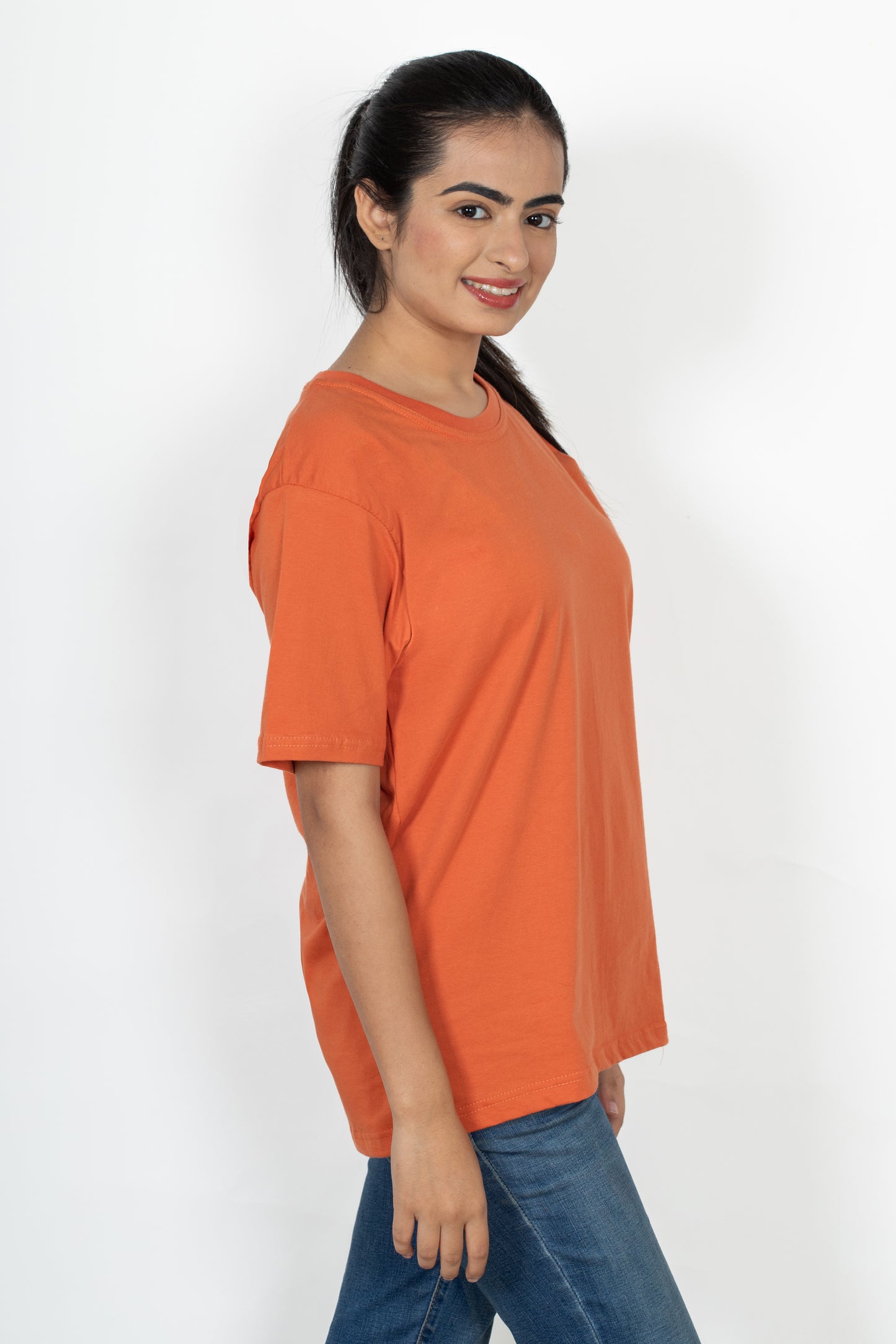 100% Cotton Round Neck T-Shirt – Short Sleeve - Orange
