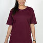 100% Cotton Round Neck T-Shirt – Short Sleeve - Maroon