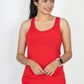 Classic Cotton lycra Sleeveless Regular Fit Tank Top, Racer Back Tees - Red