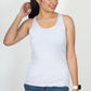 Classic Cotton lycra Sleeveless Regular Fit Tank Top, Racer Back Tees - White