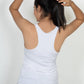 Classic Cotton lycra Sleeveless Regular Fit Tank Top, Racer Back Tees - White