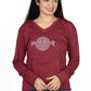 Printed Cotton Hoodie - Full Sleeve Regular Fit Tee - 100% Cotton Hooded Neck Top - Maroon