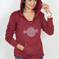 Printed Cotton Hoodie - Full Sleeve Regular Fit Tee - 100% Cotton Hooded Neck Top - Maroon