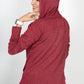 Printed Cotton Hoodie - Full Sleeve Regular Fit Tee - 100% Cotton Hooded Neck Top - Maroon