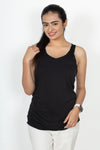Classic Cotton lycra Sleeveless Regular Fit Tank Top, Racer Back Tees - Black